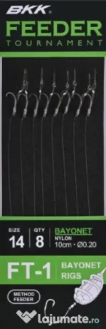 BKK CARLIGE LEGATE BKK FT-1 METHOD BAYONET RIGS, 10cm Nr 8