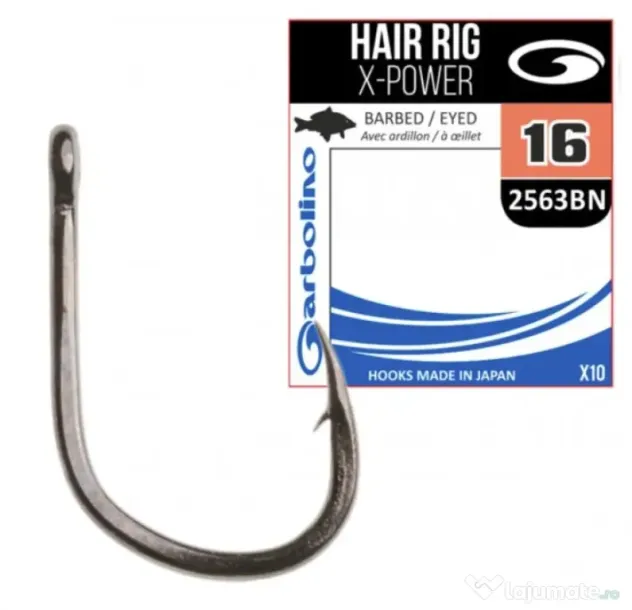 GARBOLINO CARLIGE GARBOLINO HAIR RIG X-POWER 2563 BLACK NICKEL, 10buc Nr 8