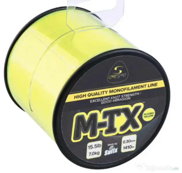 CARP SPIRIT FIR MONOFILAMENT CARP SPIRIT M-TX FLUO YELLOW, 1410m 0.25mm/4.90kg