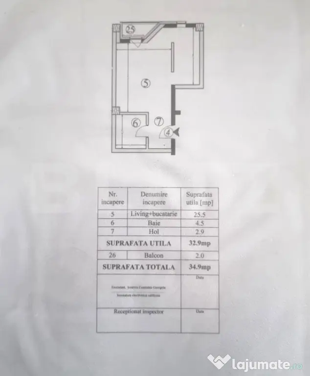 Apartament nou, 1 cameră, 35 mp – Vișan, zona Bucium blo - Iasi (Iasi)
