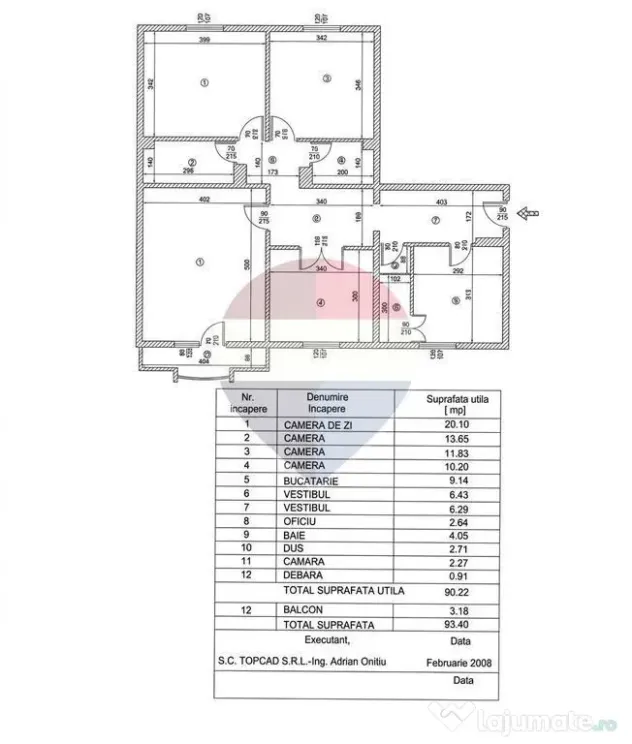 APARTAMENT 4 CAMERE DE VÂNZARE | 93,40 MP | TEI – DELENI | SECTOR 2 - Bucuresti (Bucuresti-Ilfov)