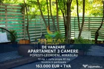 Vânzare Apartament 3 camere cu curte apx 92 mp Popești Leordeni