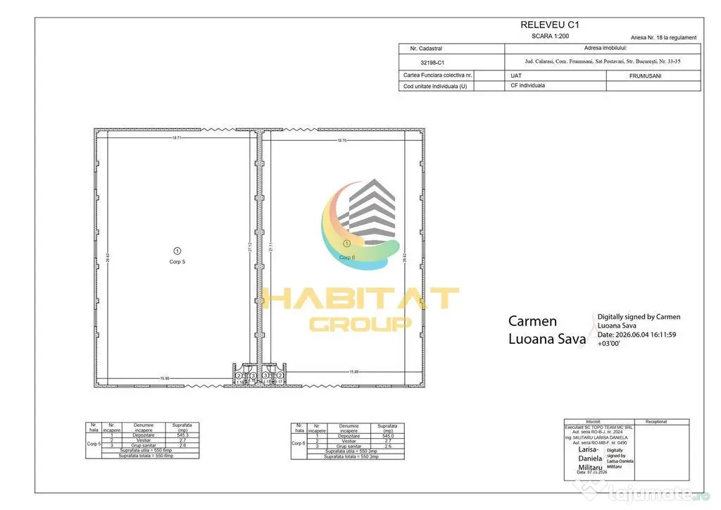 Hale 550 mp în Frumușani | Vânzare sau închiriere | 2 unități - Frumusani (Calarasi)