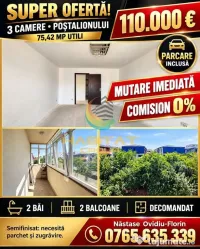 SUPER OFERTĂ 3 CAMERE + PARCARE COMISION 0%