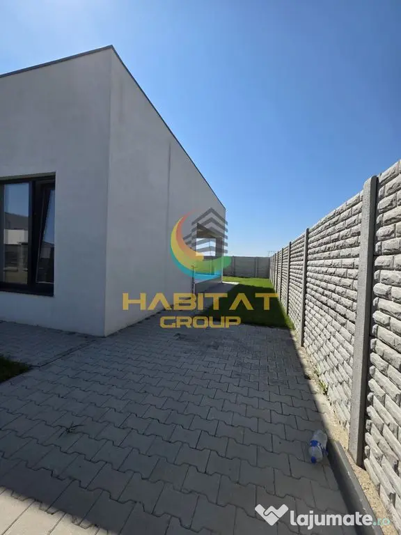 Casă cubistă parter, 129mp utili, cameră tehnică, curte 508mp cu gazon - Berceni (Bucuresti-Ilfov)