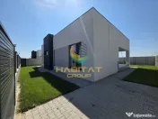 Casă cubistă parter, 129mp utili, cameră tehnică, curte 508mp cu gazon 