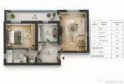 Apartament 2 camere, 56 mp, decomandat, zona Nicolina, str.C