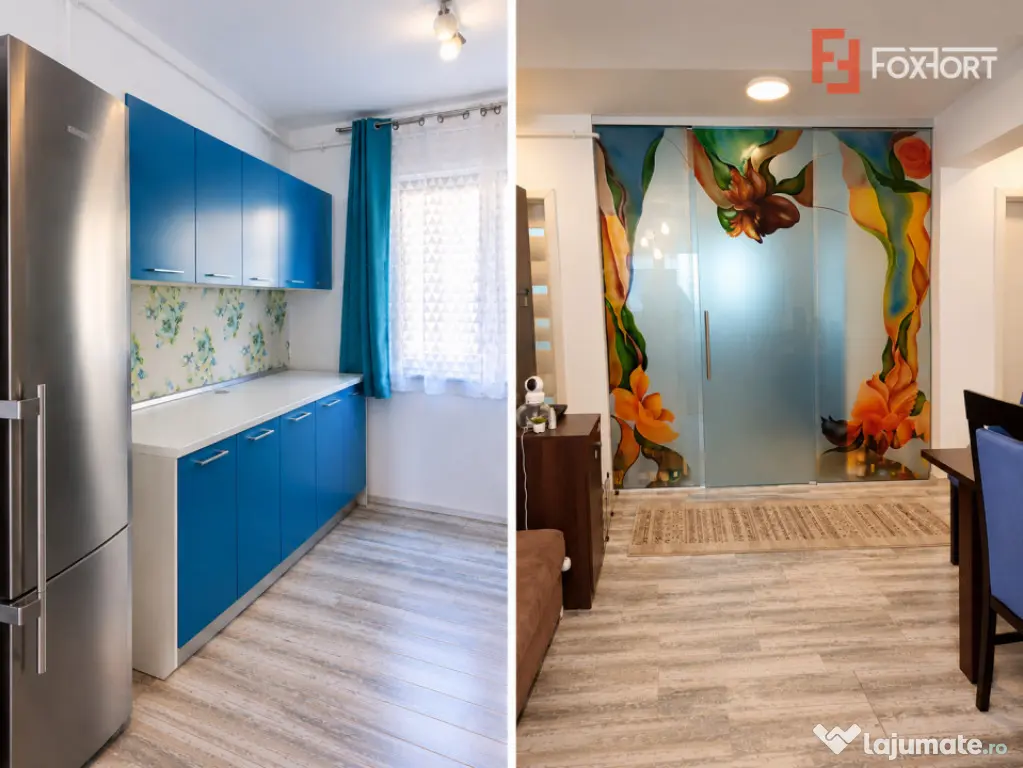 Apartament 3 camere | Mobilat | Bucatarie inchisa cu sticla - Giroc (Timis)