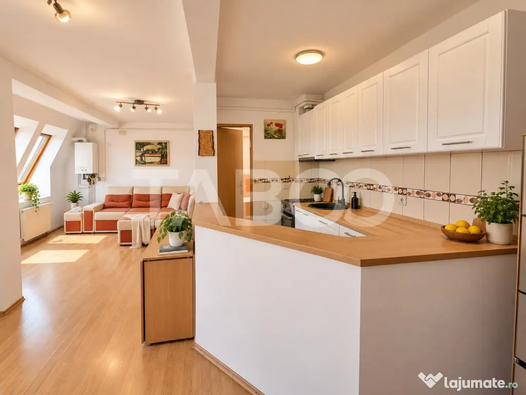 Apartament de vanzare 4 camere mansarda Vasile Aaron Sibiu - Sibiu (Sibiu)