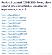 Tonner Lexmark T654X31E