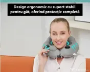 Pernă cervicală gonflabilă cu masaj pentru călătorie, nouă 