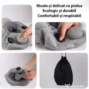 Pernă cervicală gonflabilă cu masaj pentru călătorie, nouă 