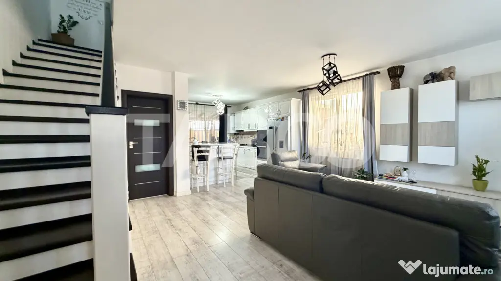 Duplex de vanzare la cheie mobilat si utilat cu terasa gener - Gilau (Cluj)