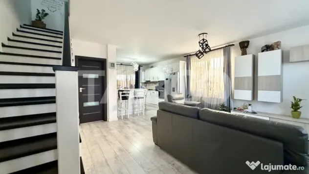 Duplex de vanzare la cheie mobilat si utilat cu terasa gener - Gilau (Cluj)