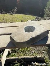Lampa Gradina Piatra Naturala cu Inel LED - Piatra Luminoasa Exterior 
