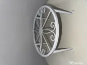 Set 6 suporturi metalice pentru ghivece / plante, albe (NOI, în cutie) 