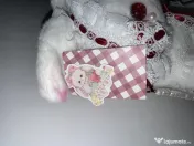 Geantă de umăr plușată model iepuraș cu baretă din perle, stil Kawaii (Nouă) 