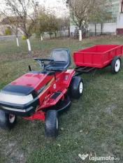 Tractoras gazon marca Muray 12,5 Cp cu remorca tabla 500 Kg 