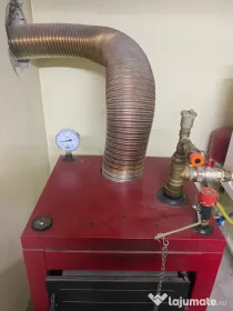 Centrala pe lemne 25 kw+cos exterior si interior+ stalp sustinere