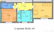 2 camere Decebal decomandat, parter, an 1989, metrou, 60 mp 