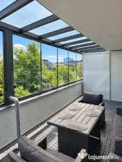 Apartament 2 camere, terasa 28 mp cu vedere la lac, parcare,