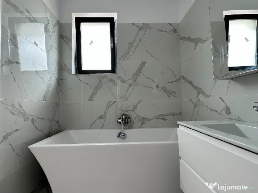 Casa individuala FINALIZATA pe parter, 115 mp, 510 mp curte, Balotesti