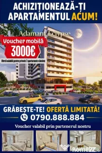 ADAMANT ECLYPSE | 2 camere 69.9mp ~ voucher 3000euro mobilă - CUG Iași