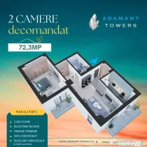 Apartament 2 camere |72.3mp | FINALIZAT - Sos. Nicolina - Iasi