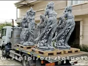 Statuetă domnița cu flori, din beton, model S50. 