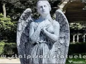 Statuetă îngeraș mare, gri patinat, model S20. 