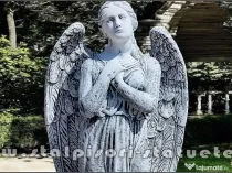Statuetă îngeraș mare, gri patinat, model S20.