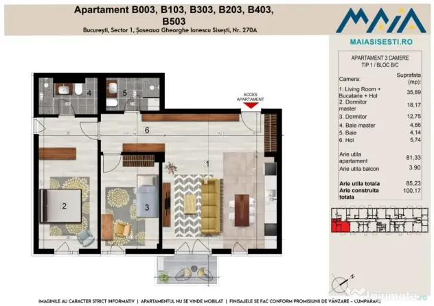 3 CAMERE | FINISAJE PREMIUM | BANEASA | SECTOR 1 | LANGA MET