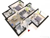 NOU Apartament 3 Camere Incalzire in Pardoseala Ansamblu Nou 