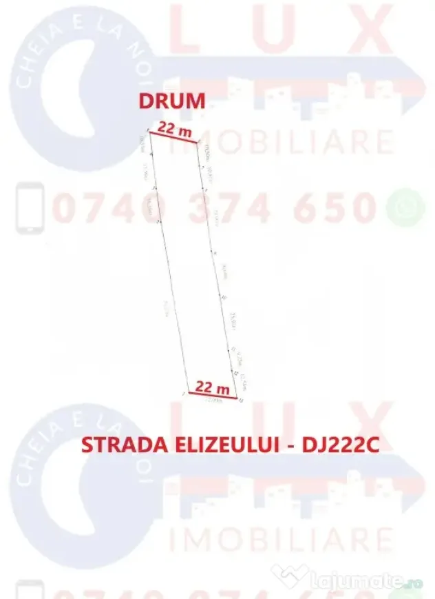 ID 7724 Teren pe Strada Elizeului - DJ222C