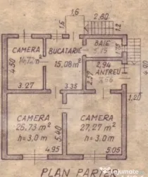 Casa cu 3 camere, 175 mp utili, teren cu 377 mp, Central