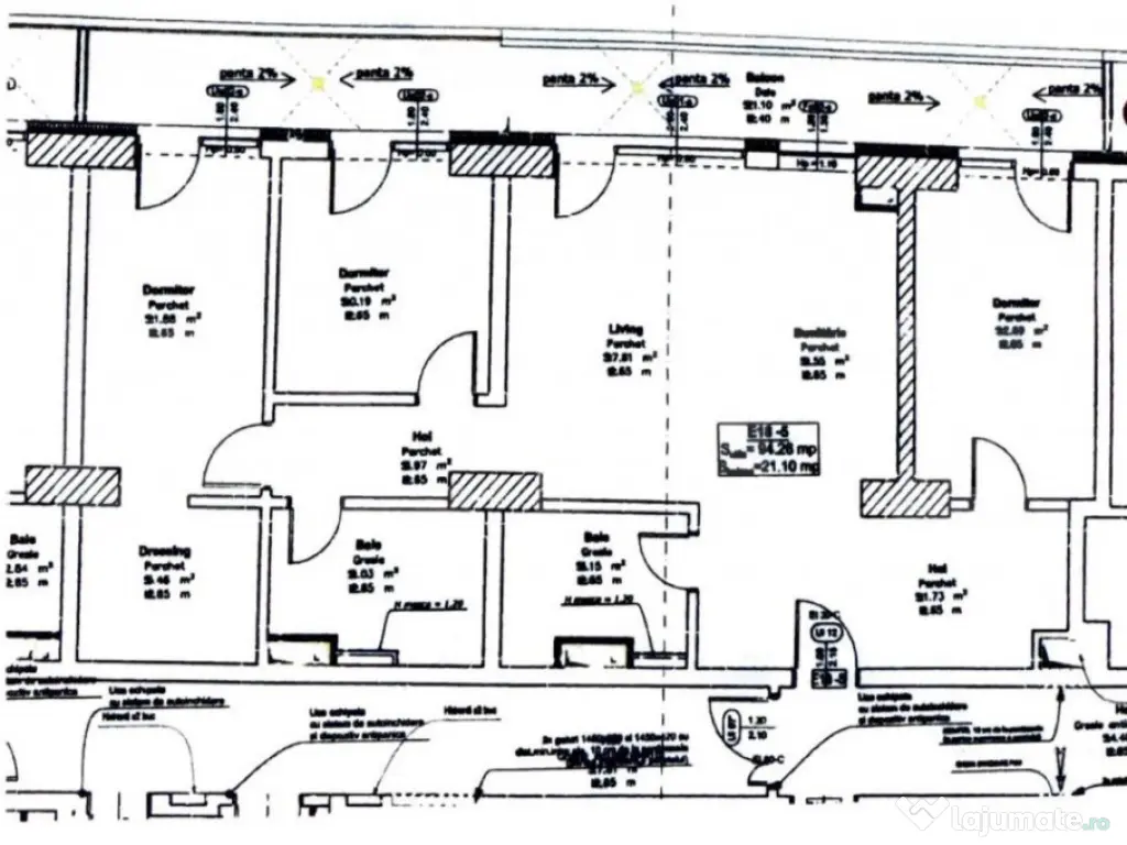 Apartament 4 camere, 94 mp, terasa 21mp, parcare subterana,