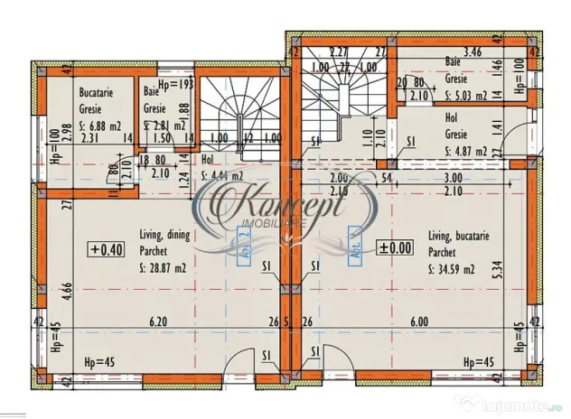 Duplex finalizat, cu garaj in Damnul Rotund