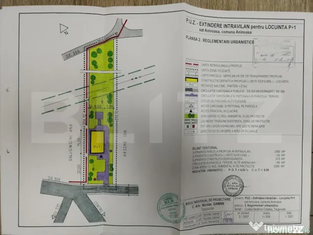 Teren intravilan 21€/mp suprafața 3360 mp - Aninoasa (Dambovita)