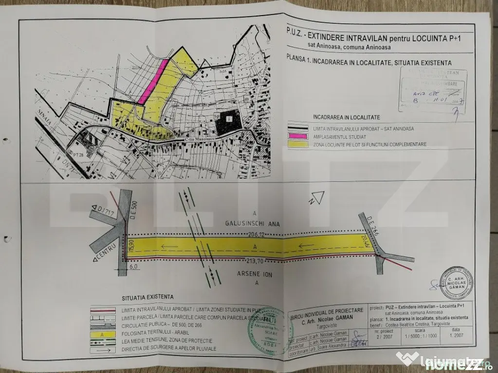 Teren intravilan 21€/mp suprafața 3360 mp - Aninoasa (Dambovita)