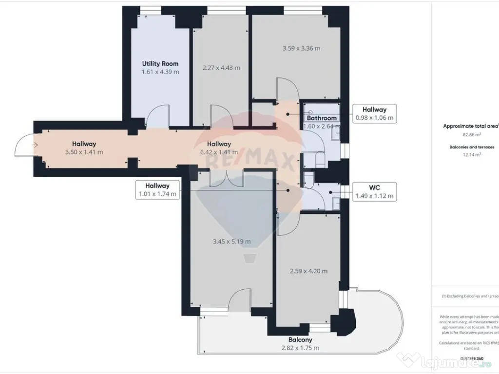 Apartament 4 camere, 85 mp, Centru Civic