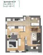 Apartament 3 camere, 67 mp, ansamblu nou, zona Centrala