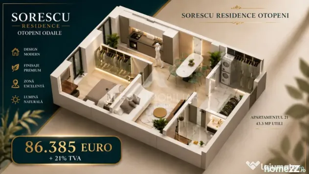Sorescu Residence - Apartamente cu 2 camere, parcare, mutare
