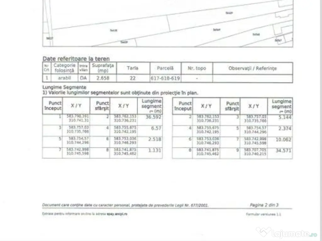 Teren intravilan 2658 mp cu bransament electric trifazic ...