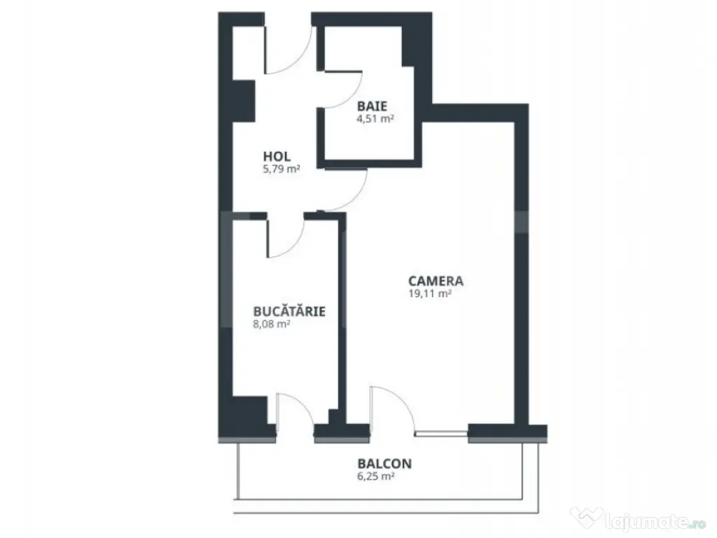 Apartament de 1 camera, 43,74 mp, zona Tatarasi