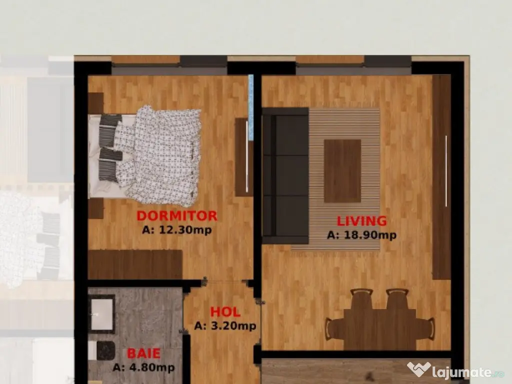 Garsoniere si apartamente 2 camere. La 1,5 km de Bucuresti.