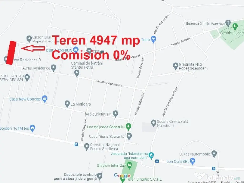 Teren Popesti - Leordeni | Deschidere Dubla | Localizare Excelenta