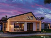 Casa pe Structura Lemn si Panouri SIP 