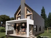 Casa pe Structura Lemn si Panouri SIP 