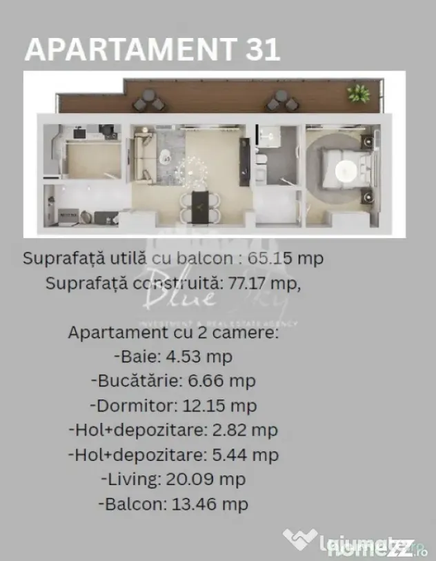 Madrid Park Residence- Apartament 2 camere