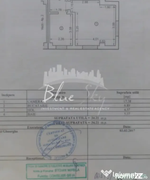 Campus -Studio decomandat cu bucătărie separată, loc de